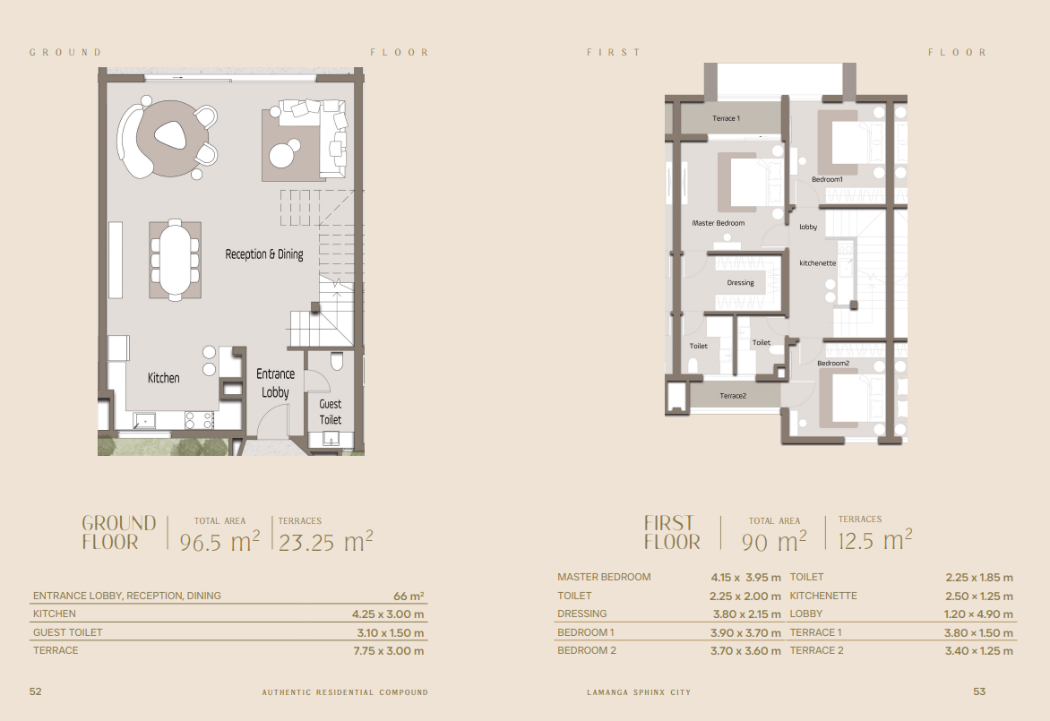 Floor Plan - كمبوند لامانجا سفنكس الجديدة الكارما للتطوير العقاري - Lamanga Sphinx City Compound