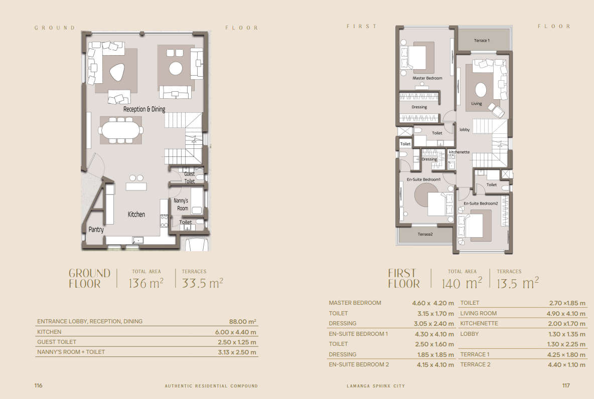Floor Plan - كمبوند لامانجا سفنكس الجديدة الكارما للتطوير العقاري - Lamanga Sphinx City Compound