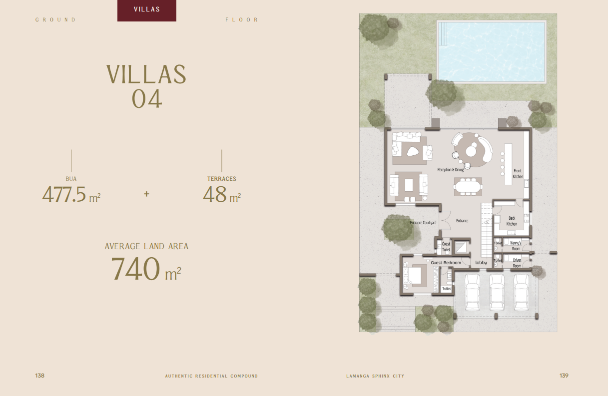 Floor Plan - كمبوند لامانجا سفنكس الجديدة الكارما للتطوير العقاري - Lamanga Sphinx City Compound