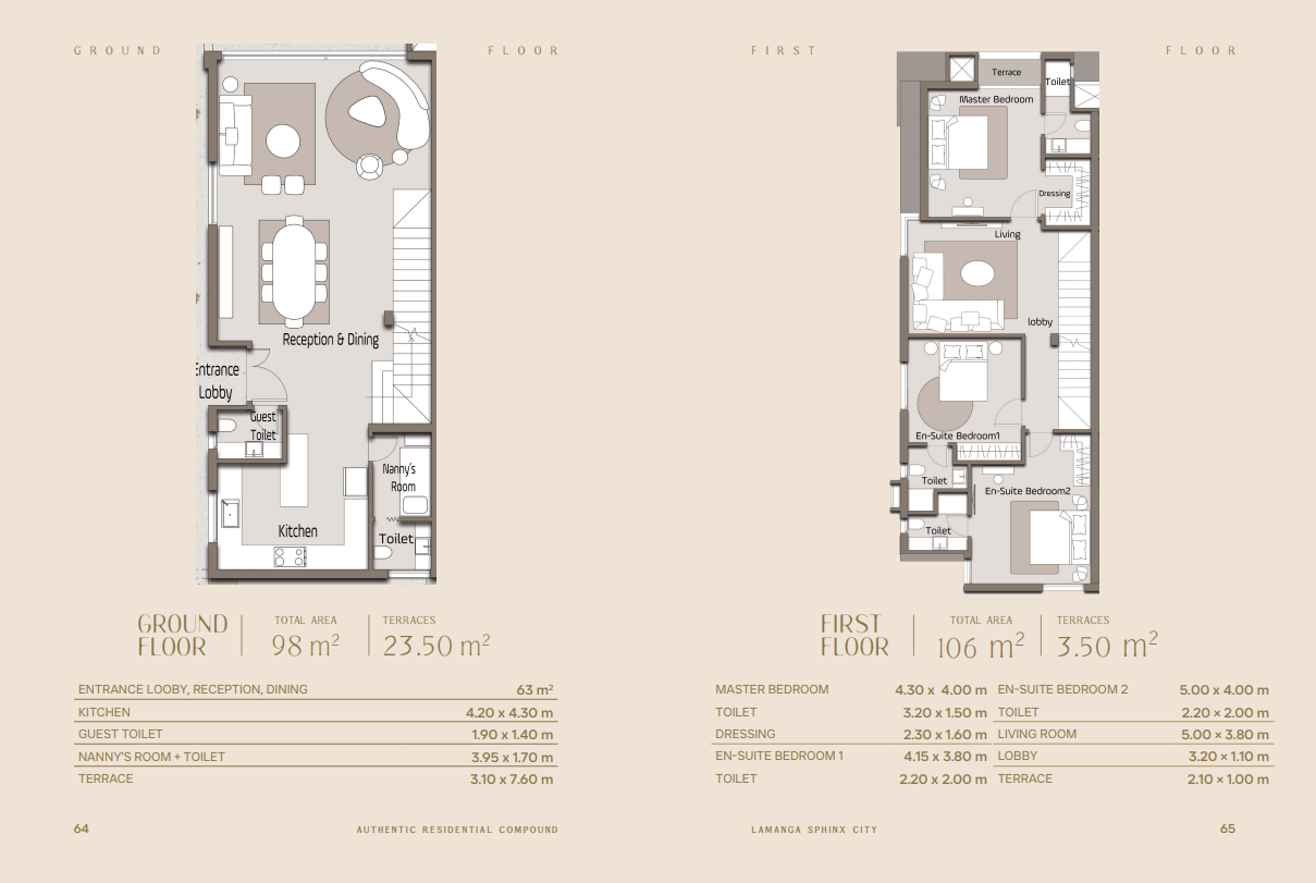 Floor Plan - كمبوند لامانجا سفنكس الجديدة الكارما للتطوير العقاري - Lamanga Sphinx City Compound
