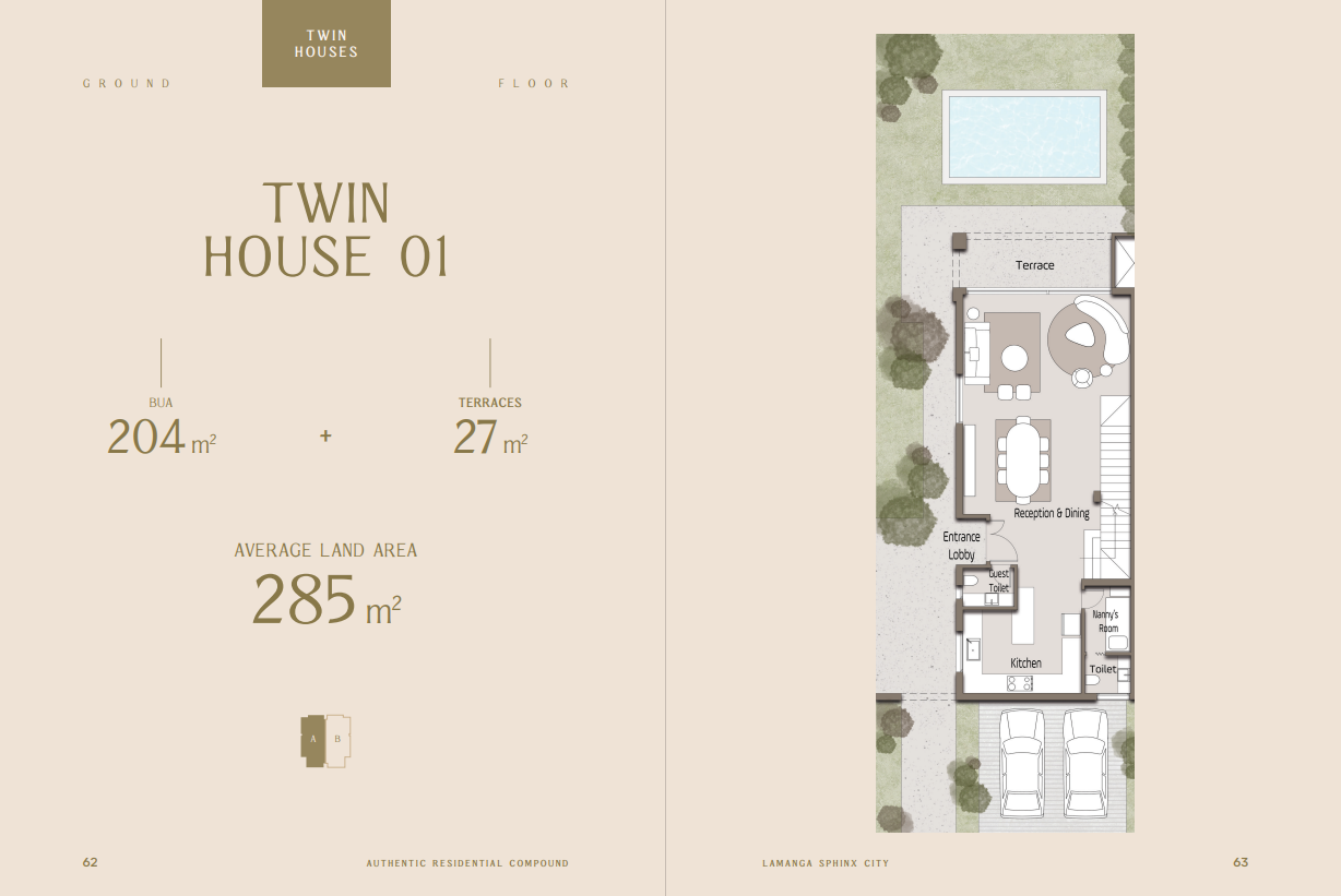 Floor Plan - كمبوند لامانجا سفنكس الجديدة الكارما للتطوير العقاري - Lamanga Sphinx City Compound