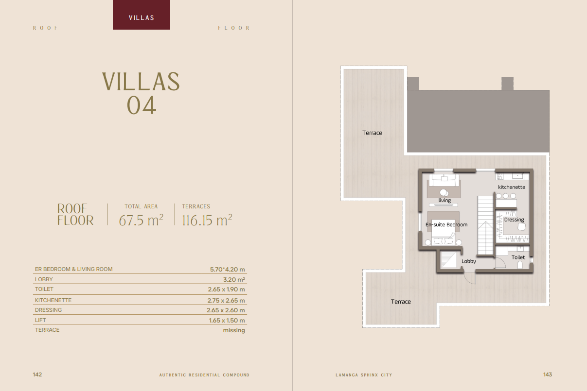 Floor Plan - كمبوند لامانجا سفنكس الجديدة الكارما للتطوير العقاري - Lamanga Sphinx City Compound
