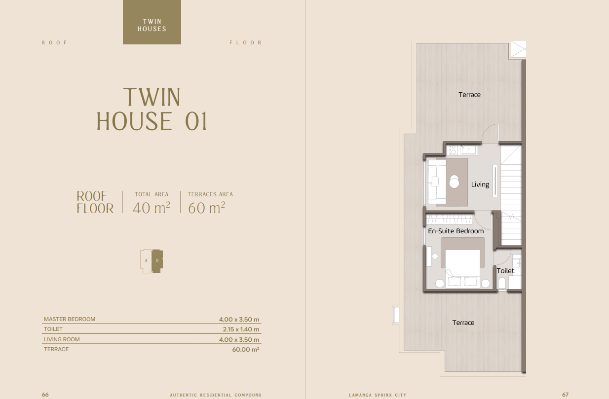 Floor Plan - كمبوند لامانجا سفنكس الجديدة الكارما للتطوير العقاري - Lamanga Sphinx City Compound