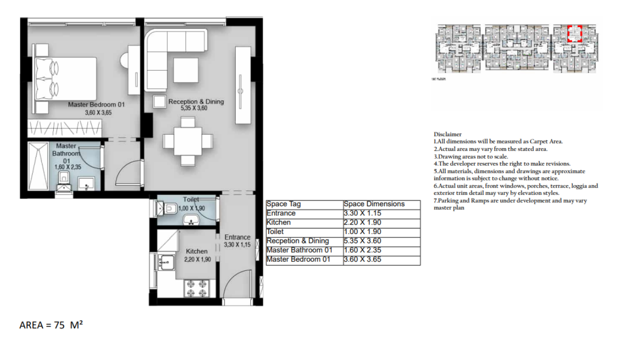 Floor Plan - Najm Compound New Cairo Royal Developments