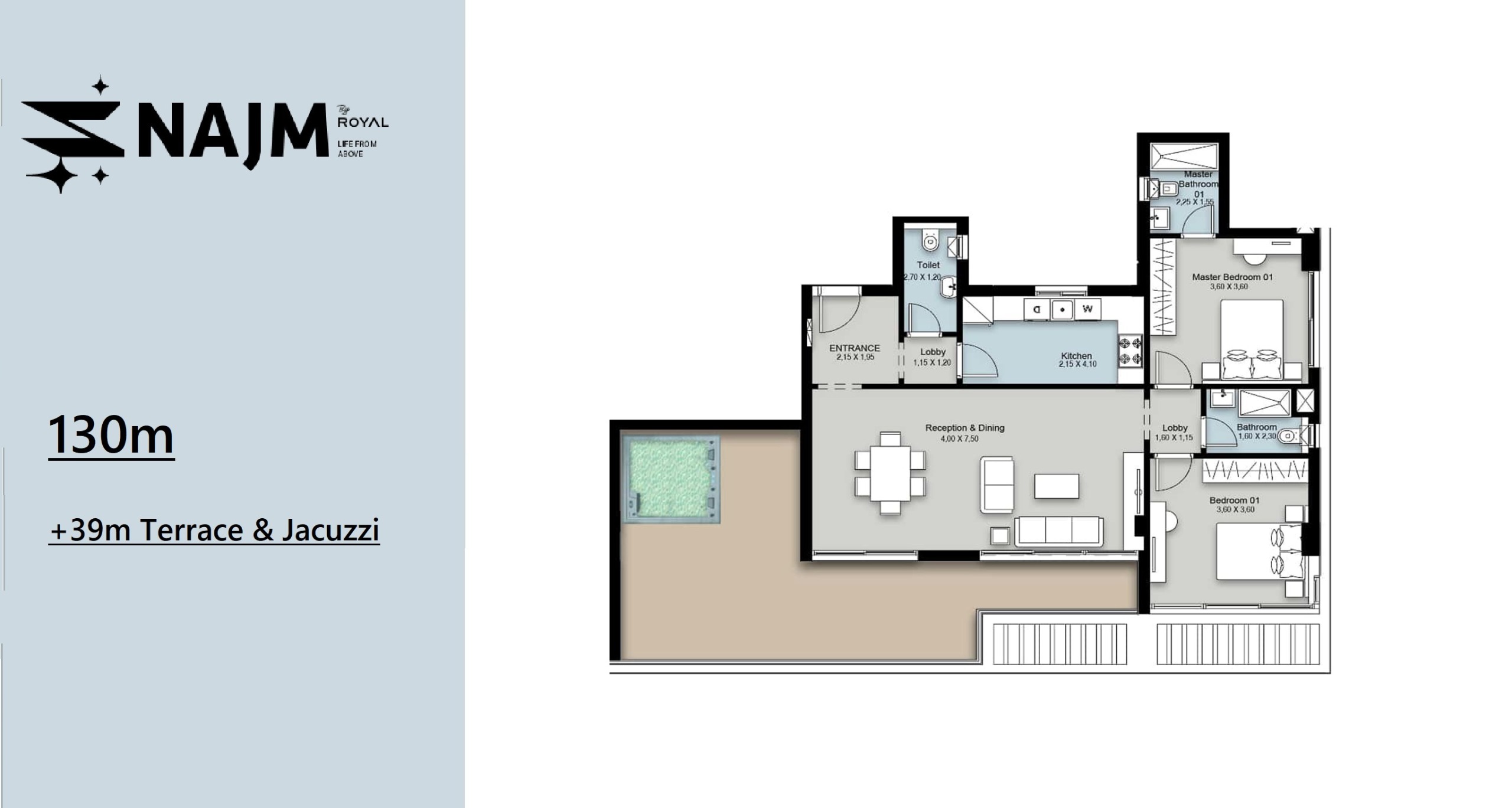 Floor Plan - كمبوند نجم التجمع السادس رويال للتطوير العقاري - Najm Compound New Cairo 