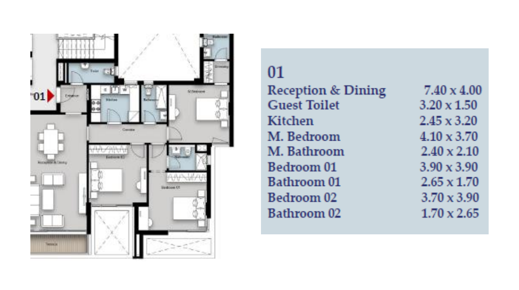 Floor Plan - كمبوند نجم التجمع السادس رويال للتطوير العقاري - Najm Compound New Cairo 
