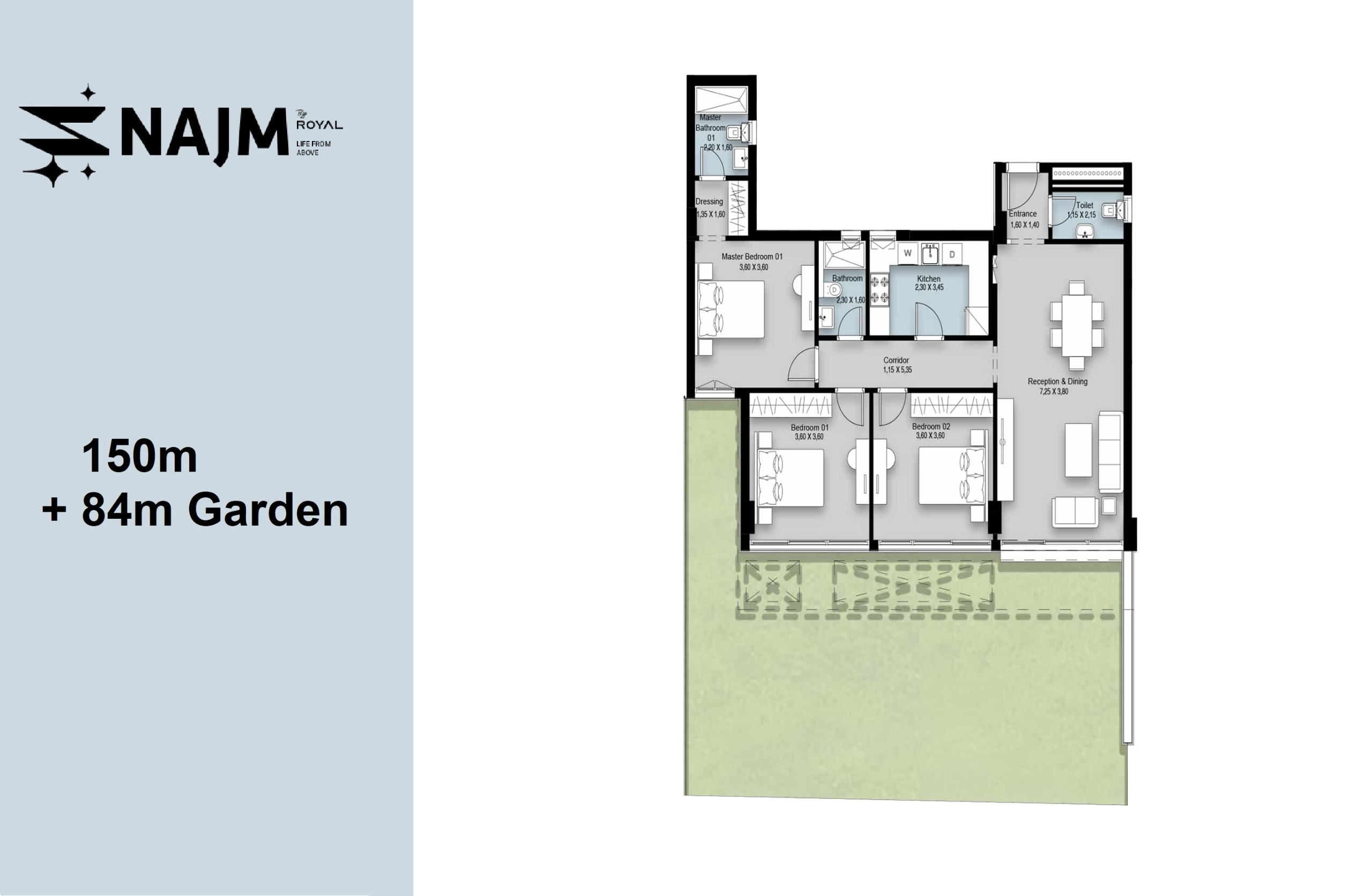 Floor Plan - كمبوند نجم التجمع السادس رويال للتطوير العقاري - Najm Compound New Cairo 