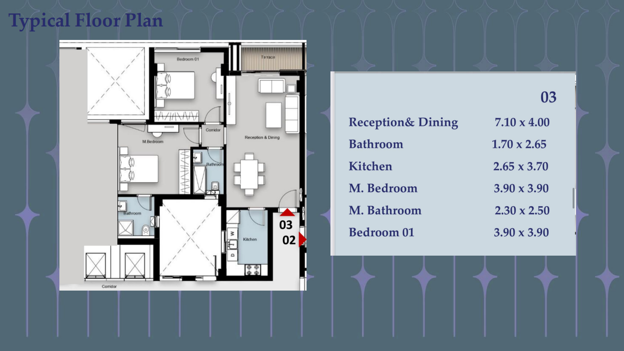 Floor Plan - كمبوند نجم التجمع السادس رويال للتطوير العقاري - Najm Compound New Cairo 