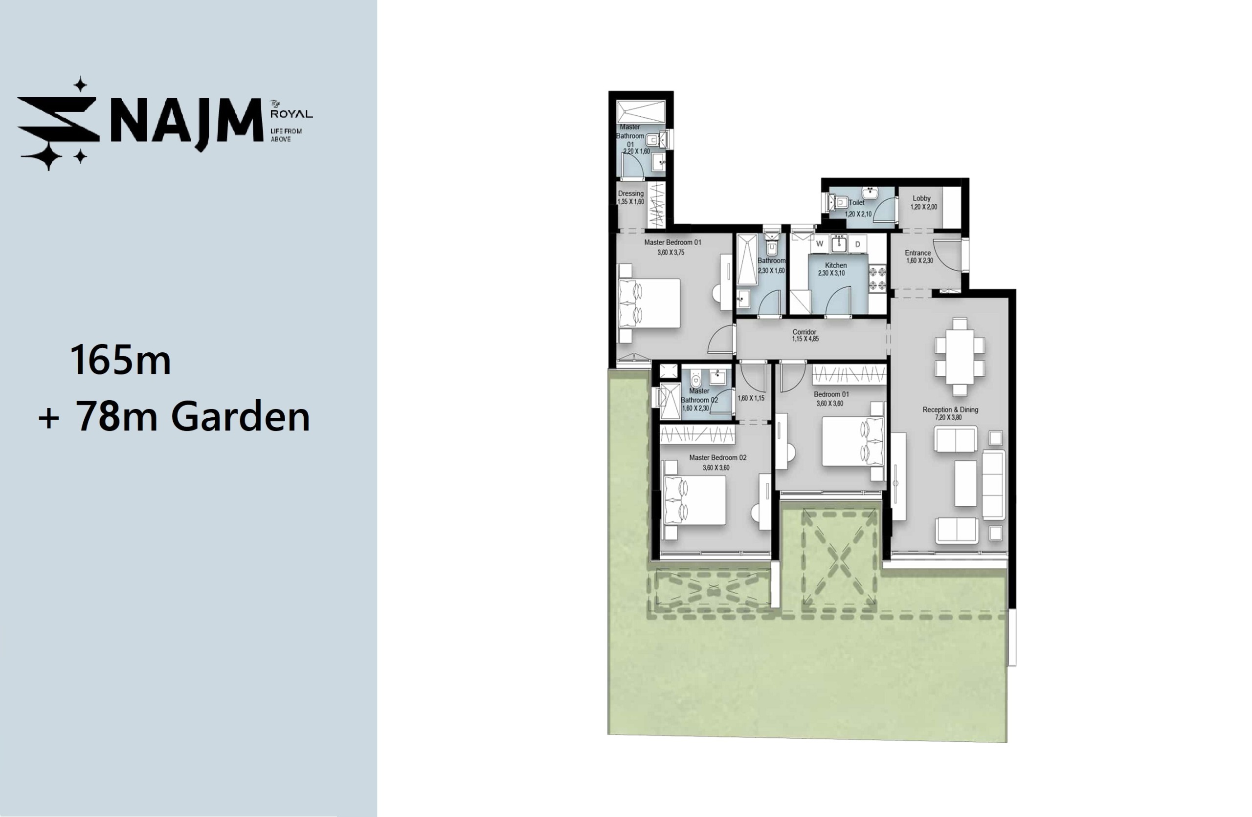 Floor Plan - كمبوند نجم التجمع السادس رويال للتطوير العقاري - Najm Compound New Cairo 