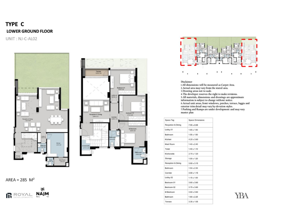 Plan 9 - Najm Compound New Cairo Royal Developments