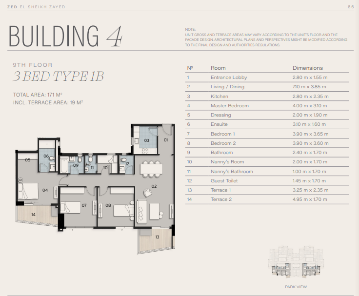 Plan 4 - Park Side Residences