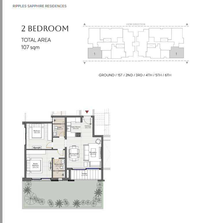 Plan 1 - Sapphire Residence