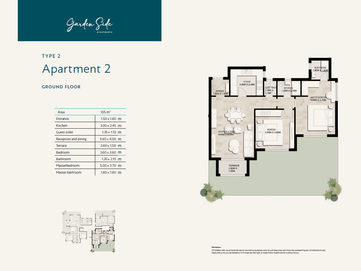 جاردن سايد floor plan
