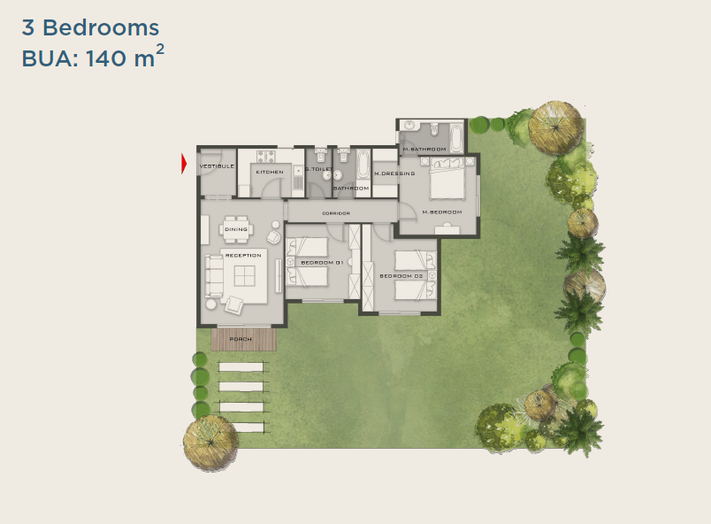Floor Plan - كمبوند كريك فيو التجمع الخامس Creekview | Mountain View