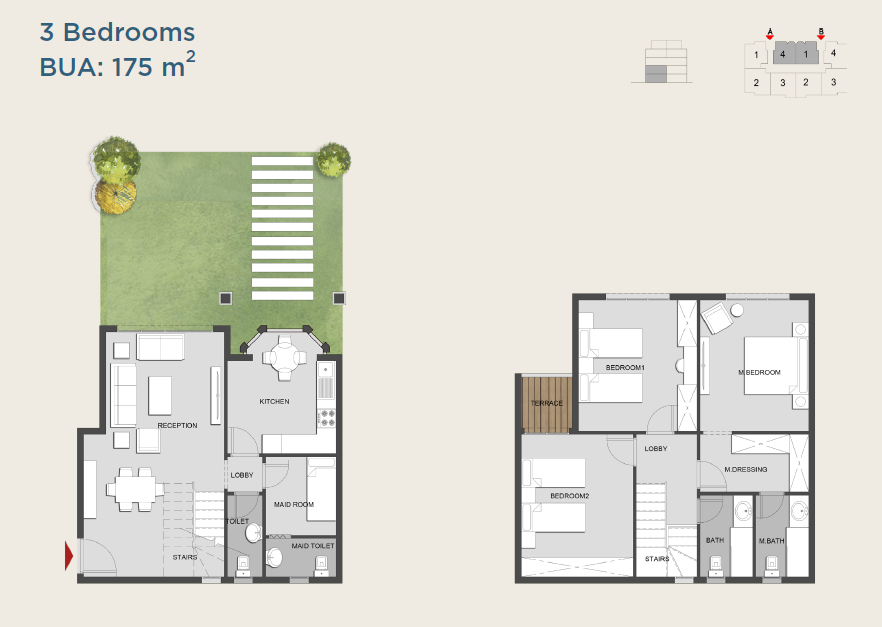 Floor Plan - كمبوند كريك فيو التجمع الخامس Creekview | Mountain View