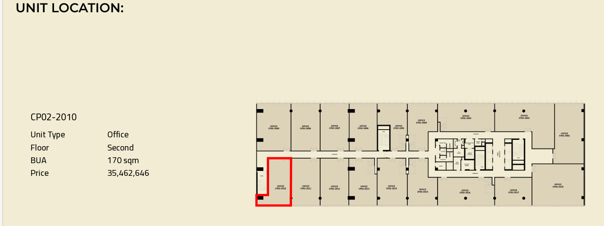 Plan 1 - Citystars Park St. New Cairo 