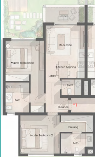 Floor Plan - هاسيندا راس الحكمة