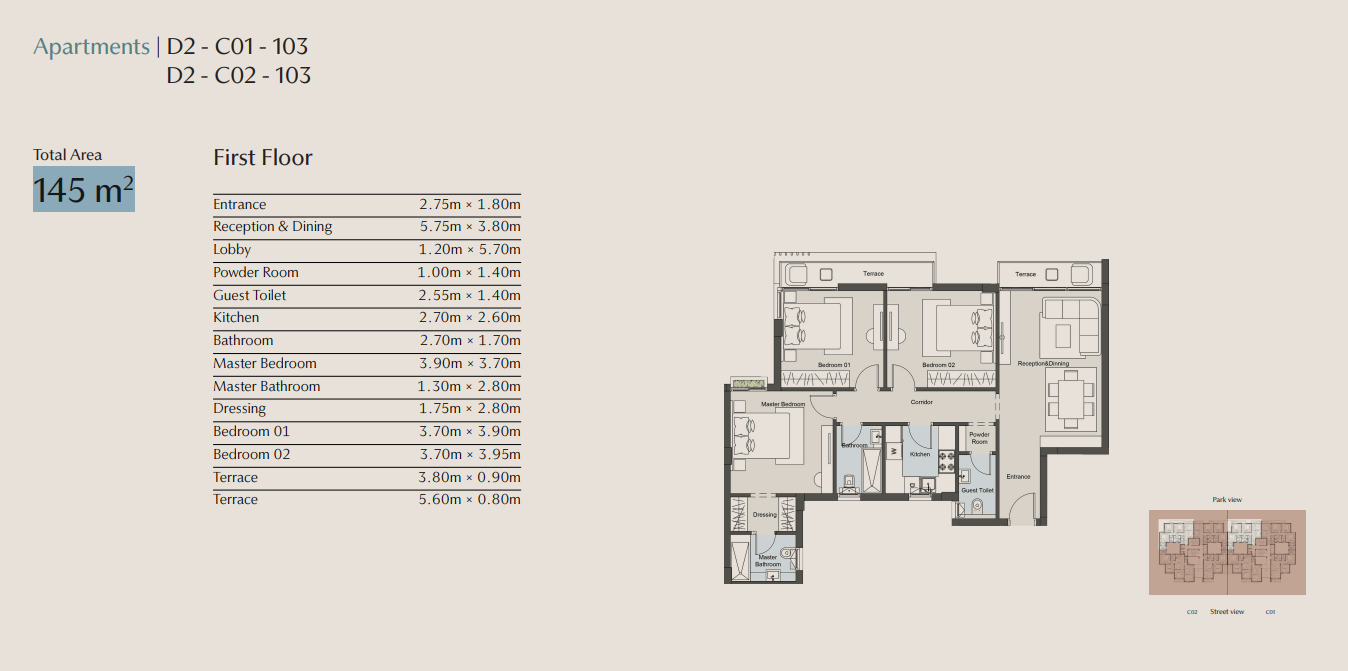Floor Plan - Compound Vallis New Cairo