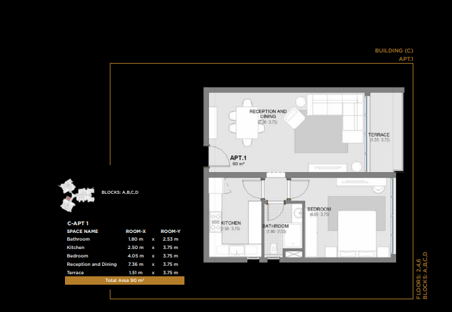 The Capitalway Phase 1 floor plan