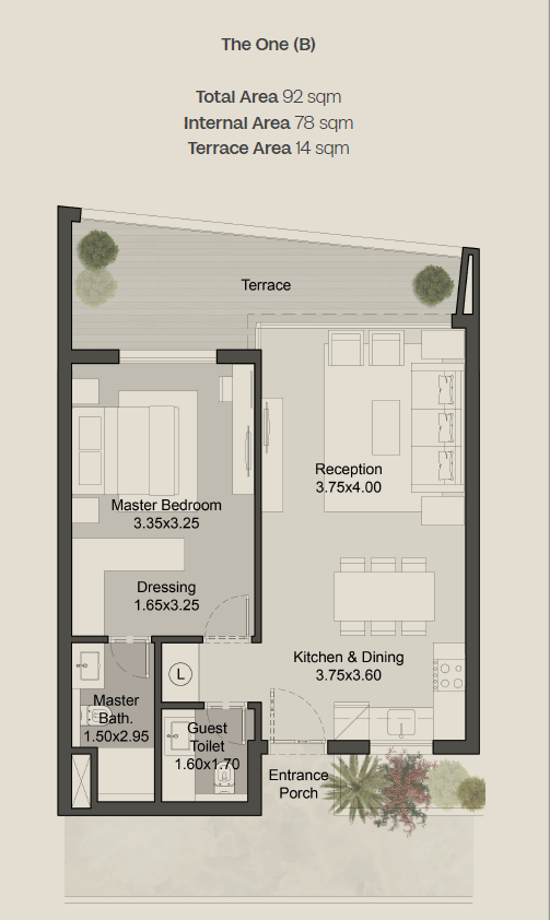 Floor Plan - هيلز اوف وان زايد الجديدة من بيبول اند بلاسيز