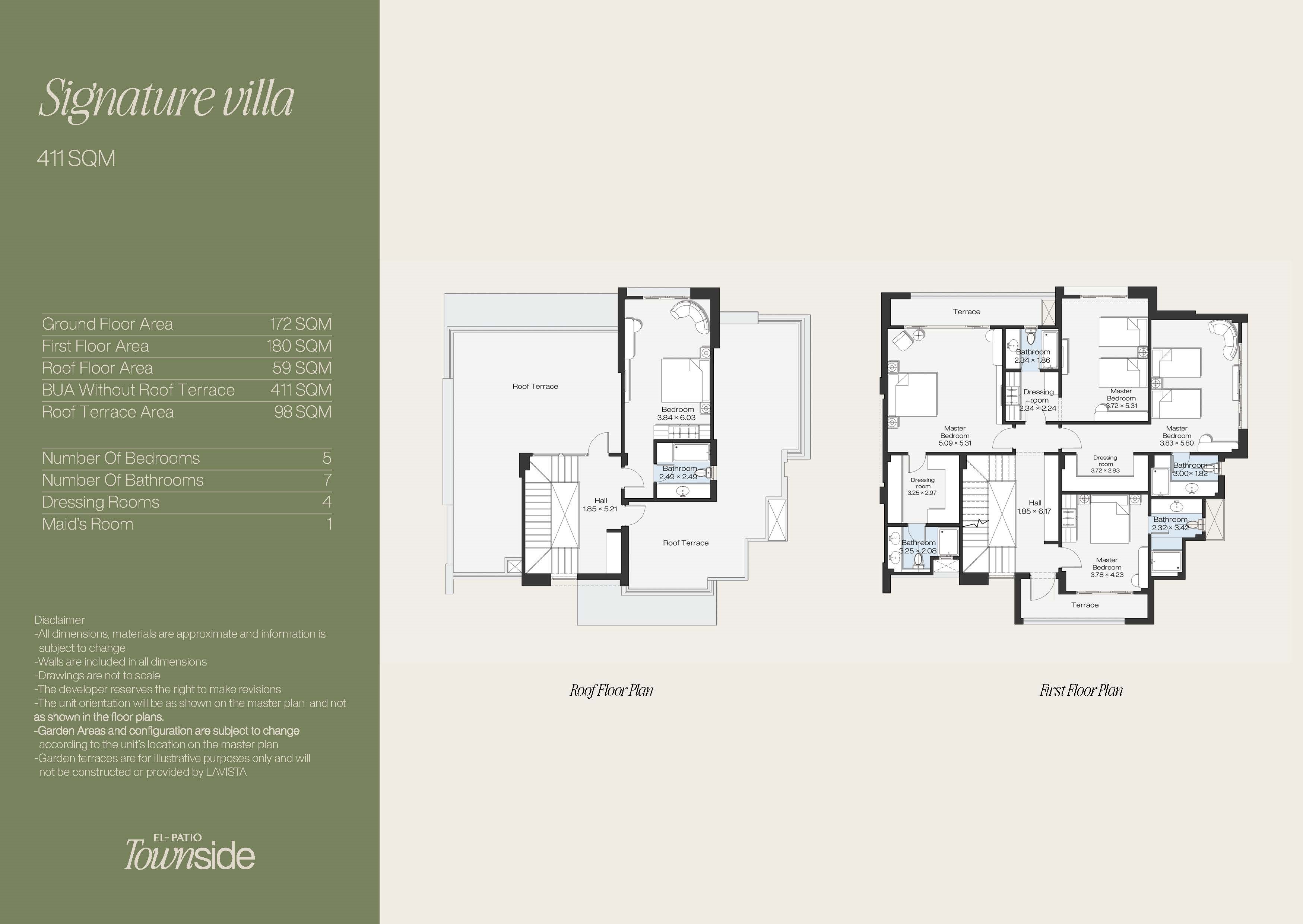 Plan 5 - El Patio Town Side in New Cairo By La Vista Developments