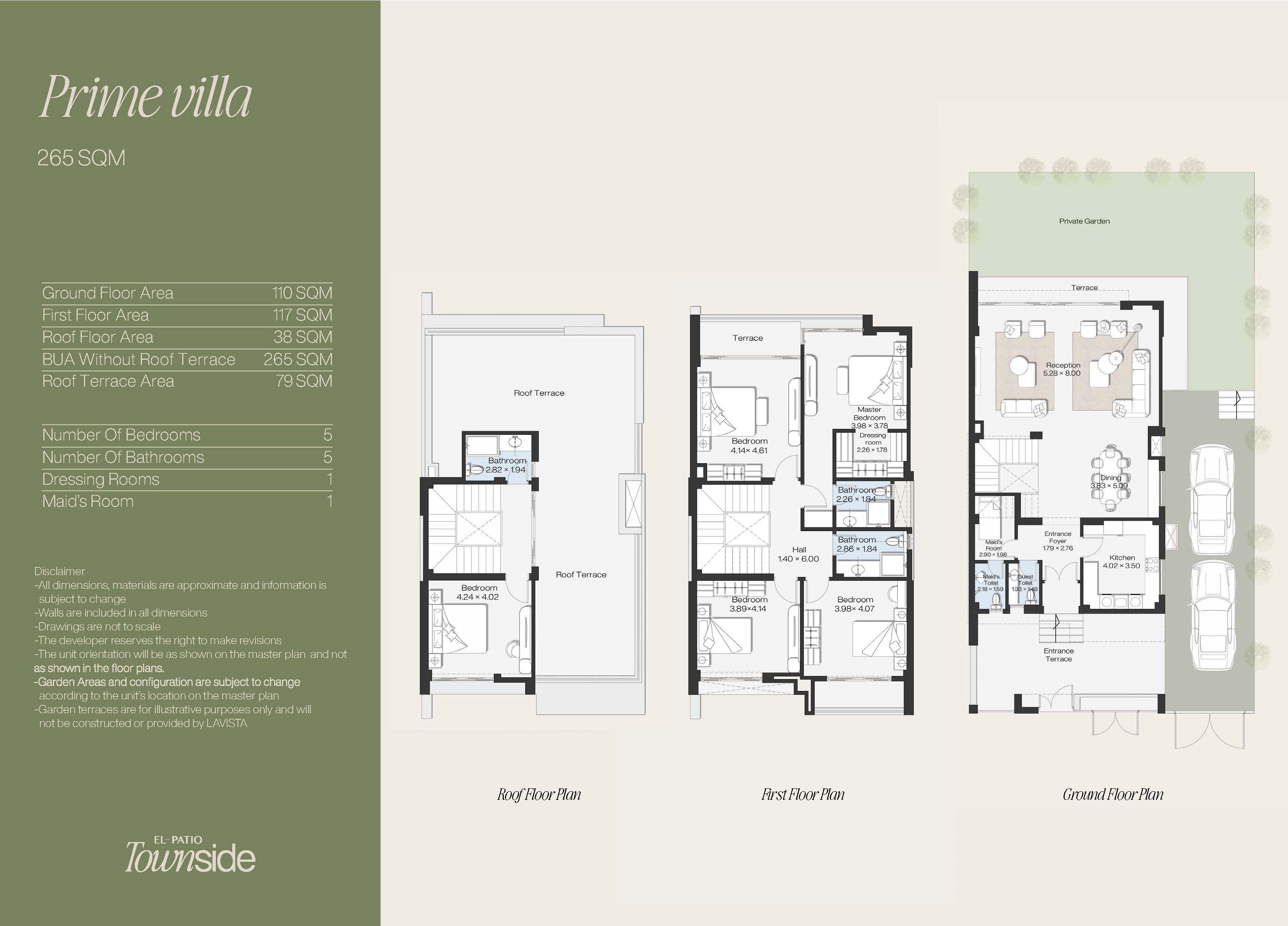 Plan 3 - El Patio Town Side in New Cairo By La Vista Developments