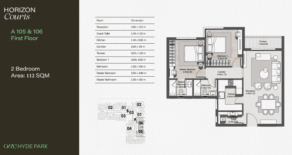 Plan 9 - One Hyde Park New Cairo