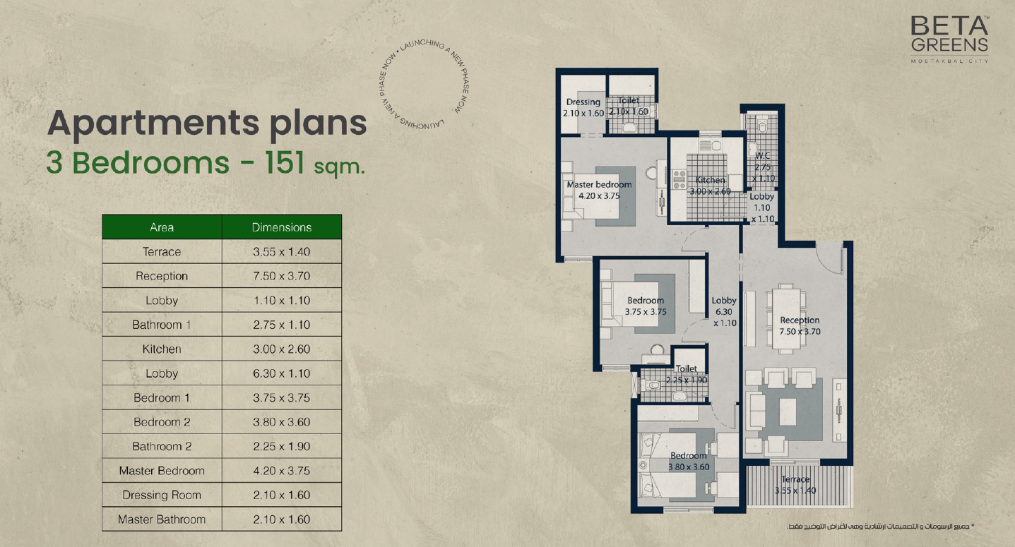 Floor Plan - Beta Greens Mostakbal City Compound Beta Egypt