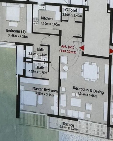 Apartment - كمبوند كابيتال جاردنز بالم هيلز القاهرة الجديدة - Capital Gardens palm hills New Cairo