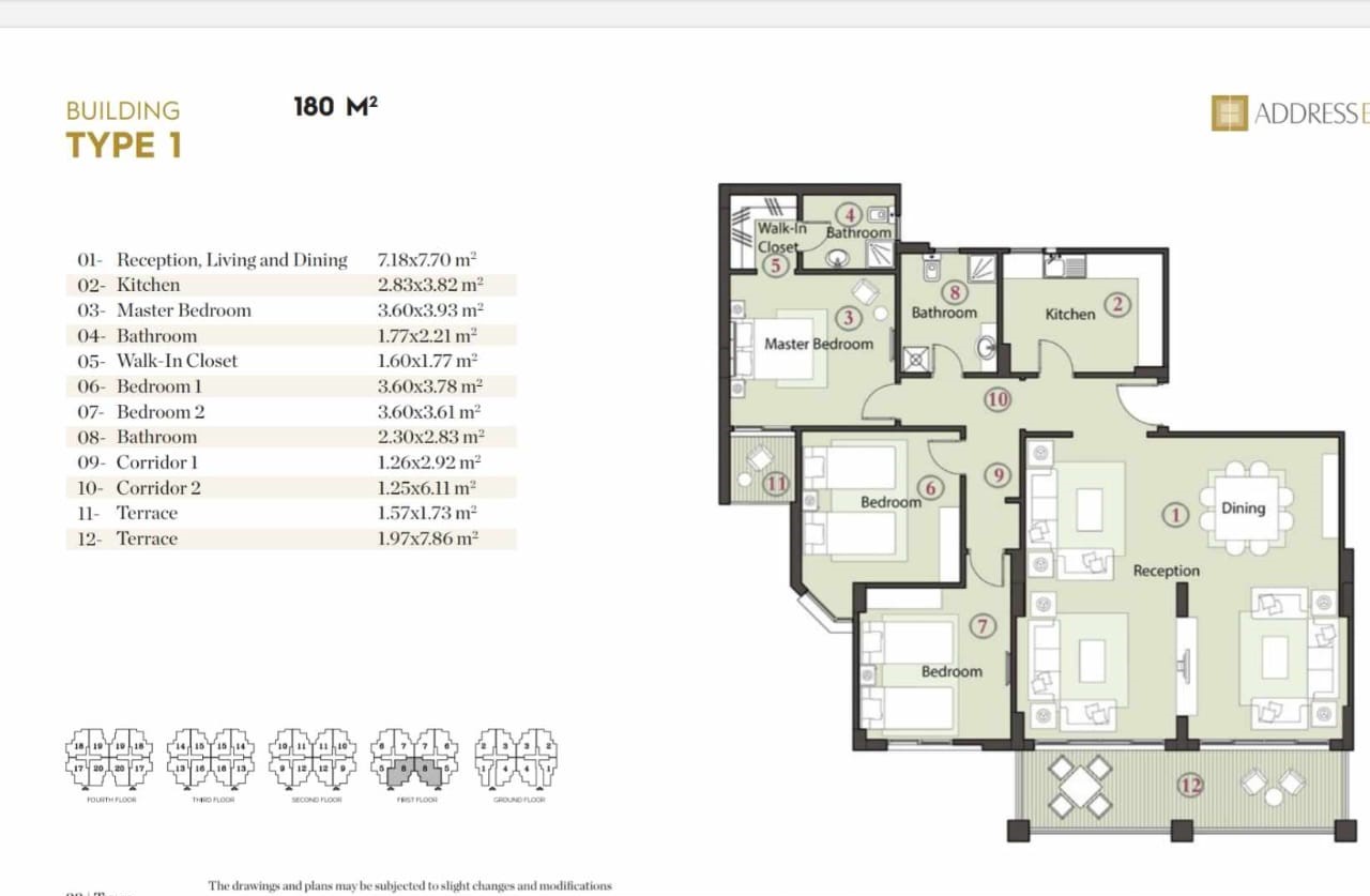 Floor Plan - كمبوند ذا ادريس ايست القاهرة الجديدة درة العقارية - The Address East Compound New Cairo