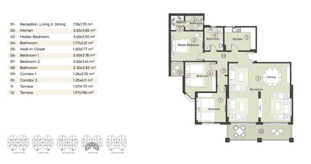 Floor Plan - كمبوند ذا ادريس ايست القاهرة الجديدة درة العقارية - The Address East Compound New Cairo