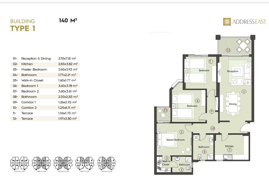 Floor Plan - كمبوند ذا ادريس ايست القاهرة الجديدة درة العقارية - The Address East Compound New Cairo