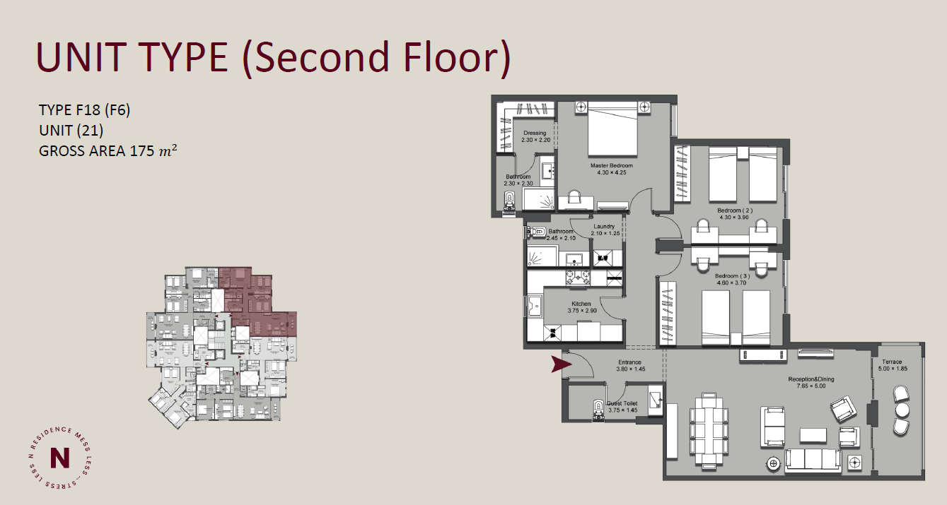 Floor Plan - 90 Avenue New Cairo Compound Tabarak Developments