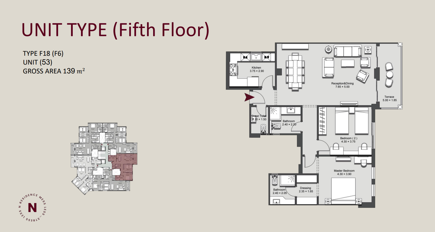 Floor Plan - 90 Avenue New Cairo Compound Tabarak Developments