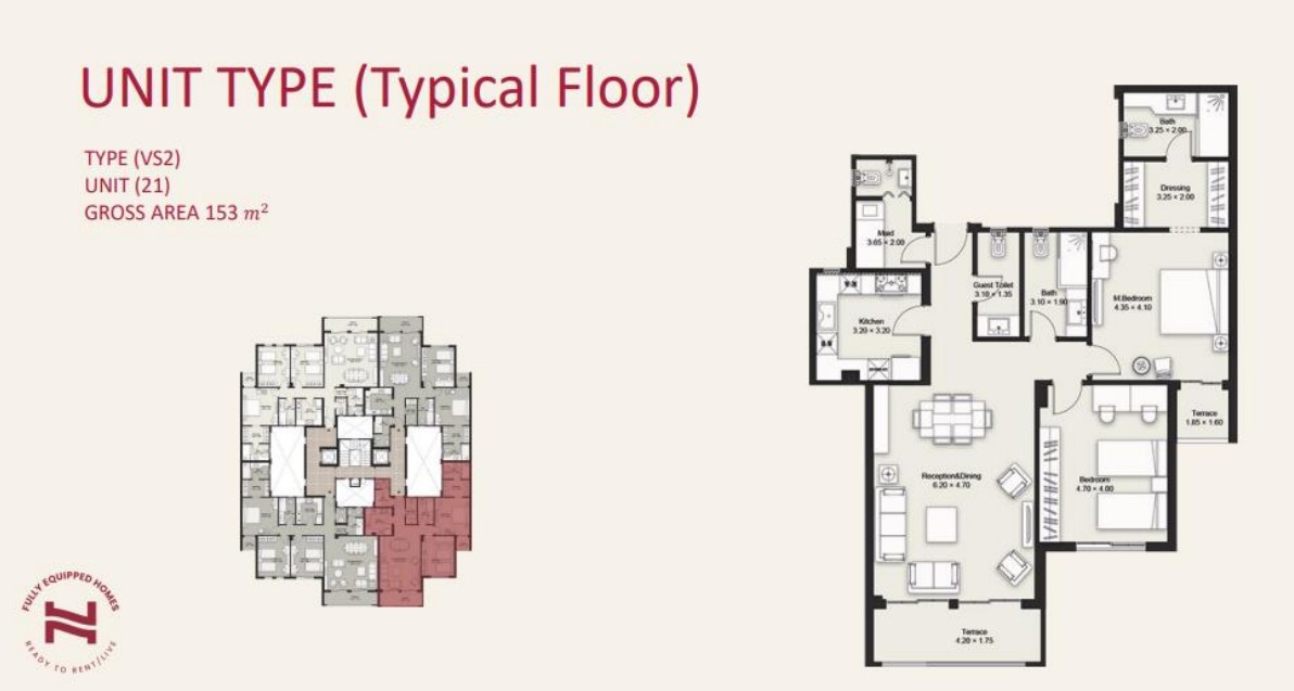 Floor Plan - 90 Avenue New Cairo Compound Tabarak Developments