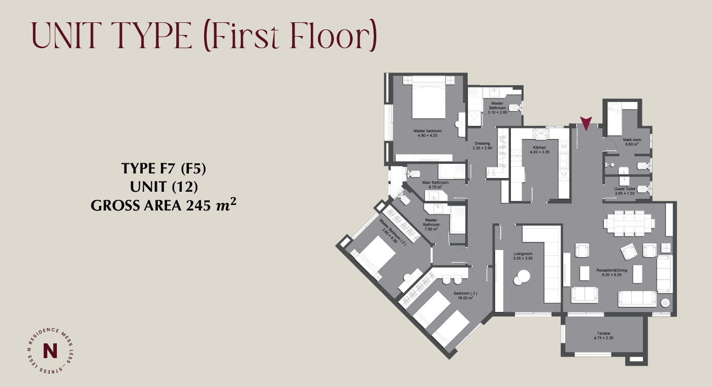 Floor Plan - 90 Avenue New Cairo Compound Tabarak Developments