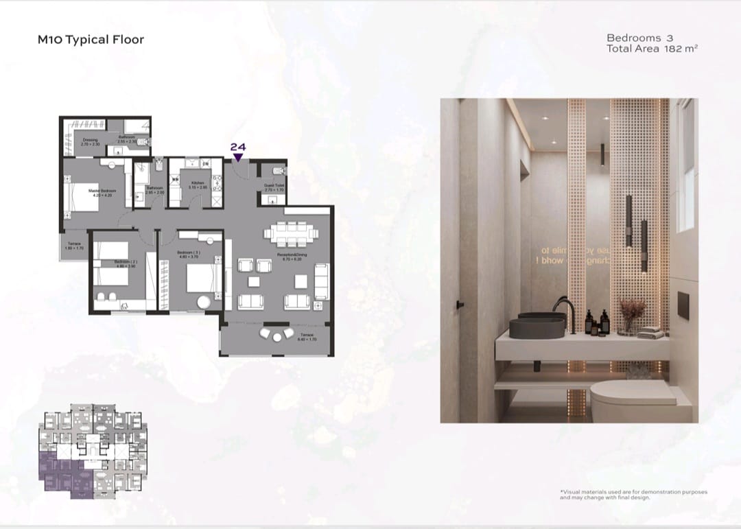 Floor Plan - كمبوند 90 افينيو التجمع الخامس تبارك العقارية - 90 Avenue New Cairo