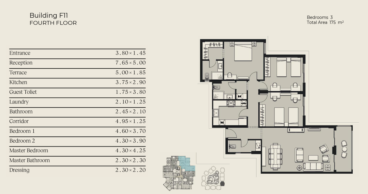 Floor Plan - كمبوند 90 افينيو التجمع الخامس تبارك العقارية - 90 Avenue New Cairo
