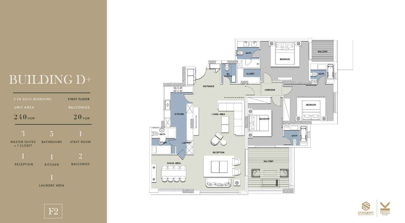Floor Plan - قطامية كريكس التجمع الخامس القاهرة الجديدة للاستثمار العقاري - Katameya Creeks New Cairo