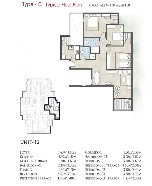 Floor Plan - De Joya New Capital Taj Misr Development