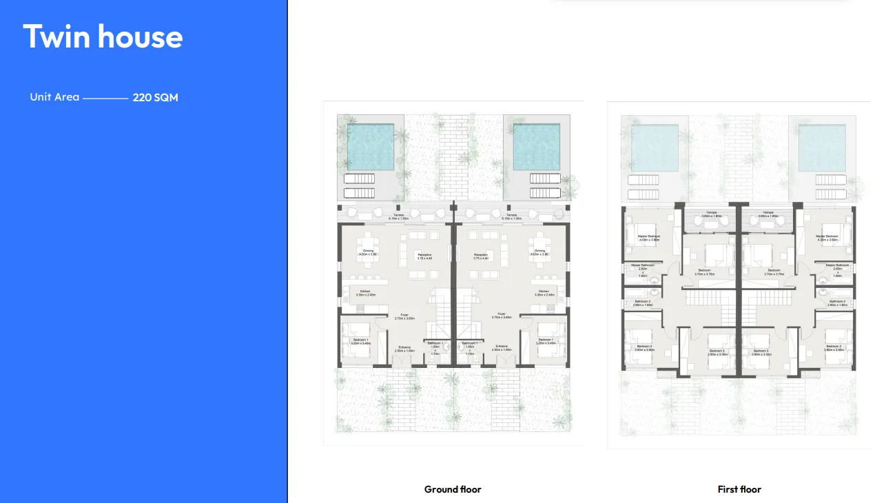 Twinhouse - Azadir New Cairo Compound OUD