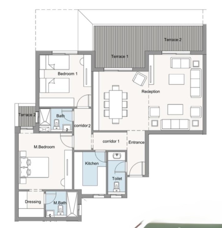 Floor Plan - كمبوند ستون بارك التجمع الخامس رؤية جروب - Stone Park New Cairo Compound