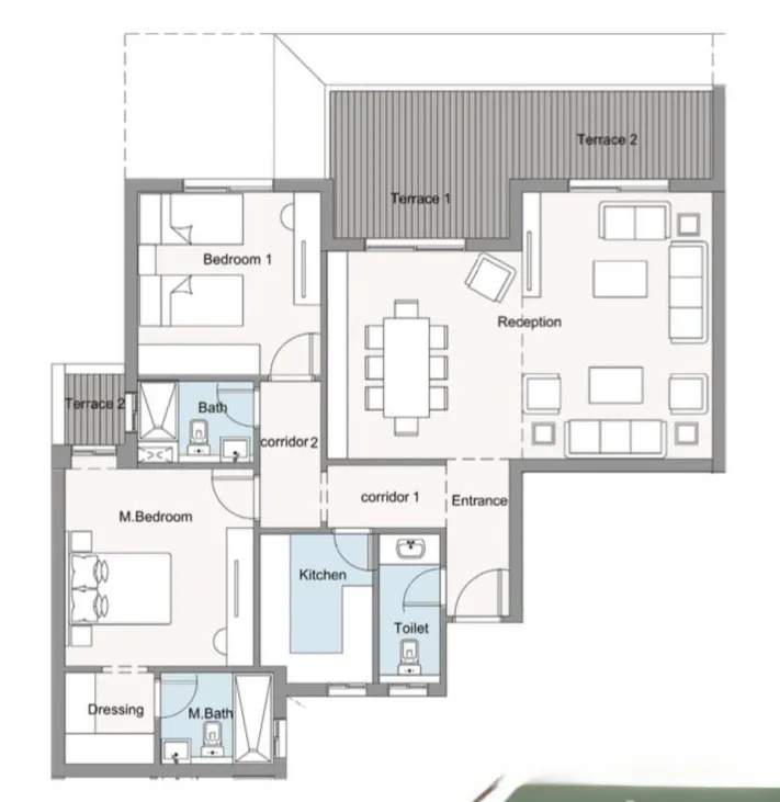 Apartment - كمبوند ستون بارك التجمع الخامس رؤية جروب - Stone Park New Cairo Compound
