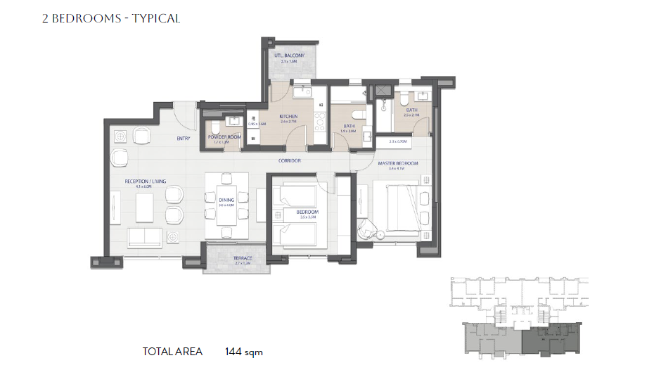 Floor Plan - كمبوند سيتي جيت القاهرة الجديدة الديار القطرية - City Gate New Cairo Compound