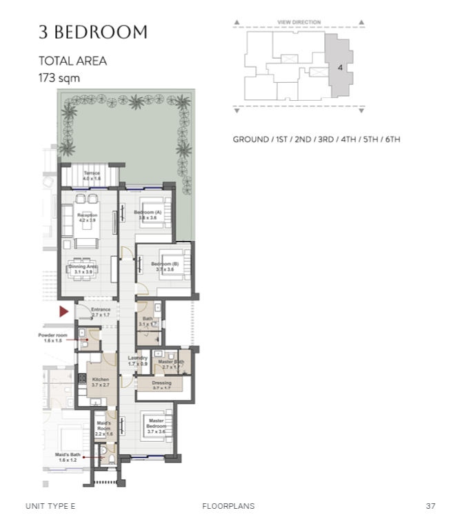 Floor Plan - كمبوند سيتي جيت القاهرة الجديدة الديار القطرية - City Gate New Cairo Compound