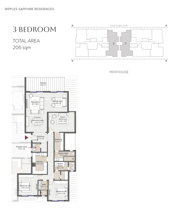 Floor Plan - كمبوند سيتي جيت القاهرة الجديدة الديار القطرية - City Gate New Cairo Compound