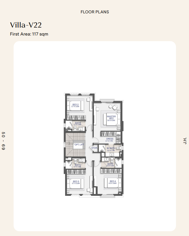Floor Plan - كمبوند سيتي جيت القاهرة الجديدة الديار القطرية - City Gate New Cairo Compound