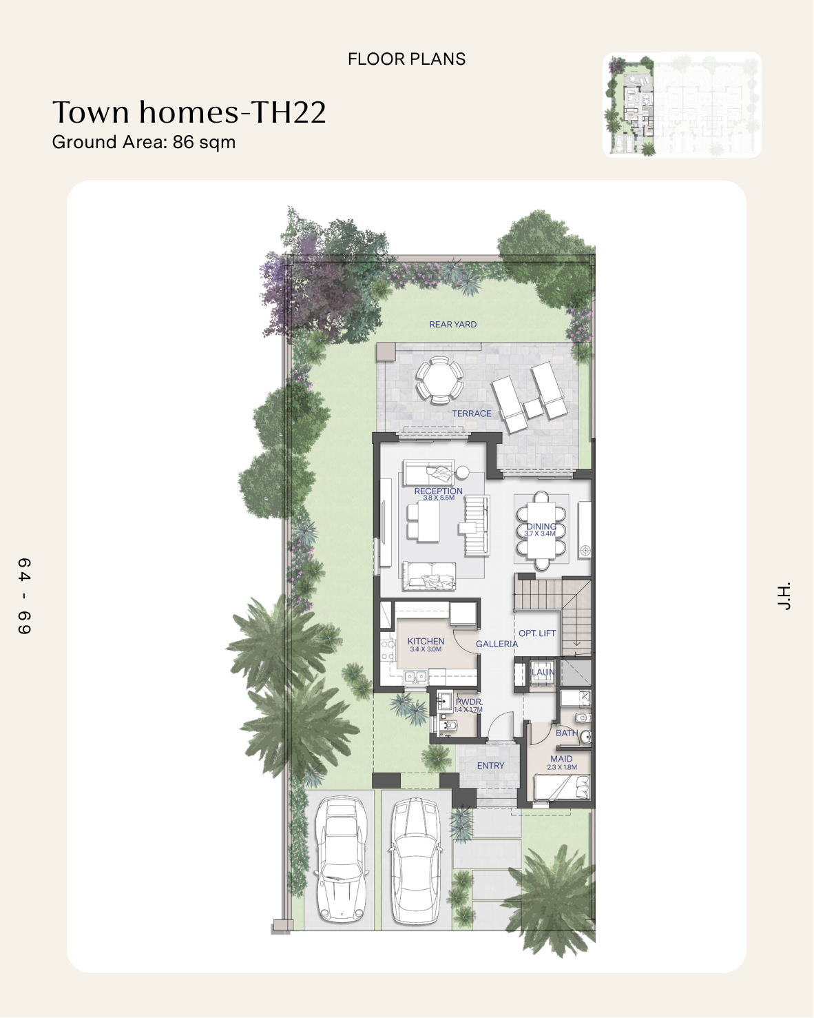 Floor Plan - كمبوند سيتي جيت القاهرة الجديدة الديار القطرية - City Gate New Cairo Compound