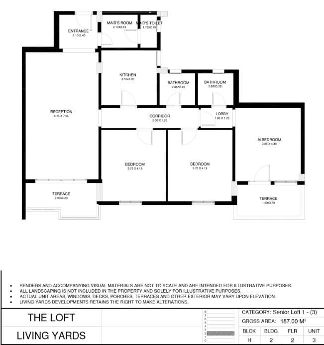 Plan 15 - The Loft New Capital Living Yards