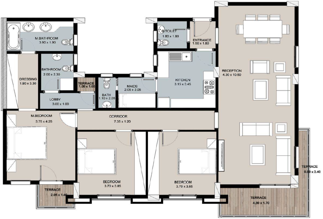 Plan 16 - The Loft New Capital Living Yards
